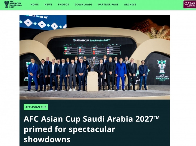 2027亞洲杯賽程出爐：沙特1月7日揭幕戰(zhàn)，三場焦點對決定檔