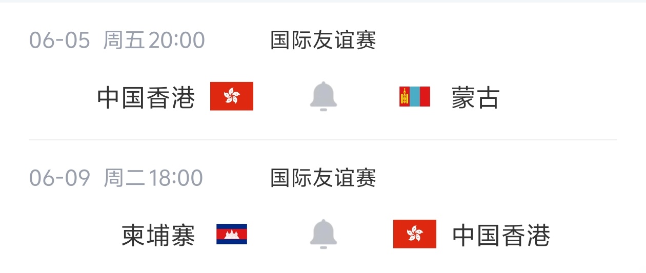 港足六月名單：12人來自中超中甲，陳晉一安永佳在列